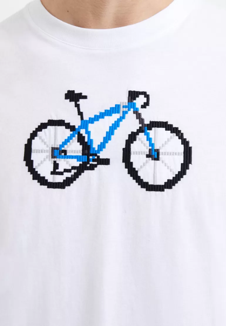 Bicycle Pixel T-Shirt<FRENCH CONNECTION Cheap