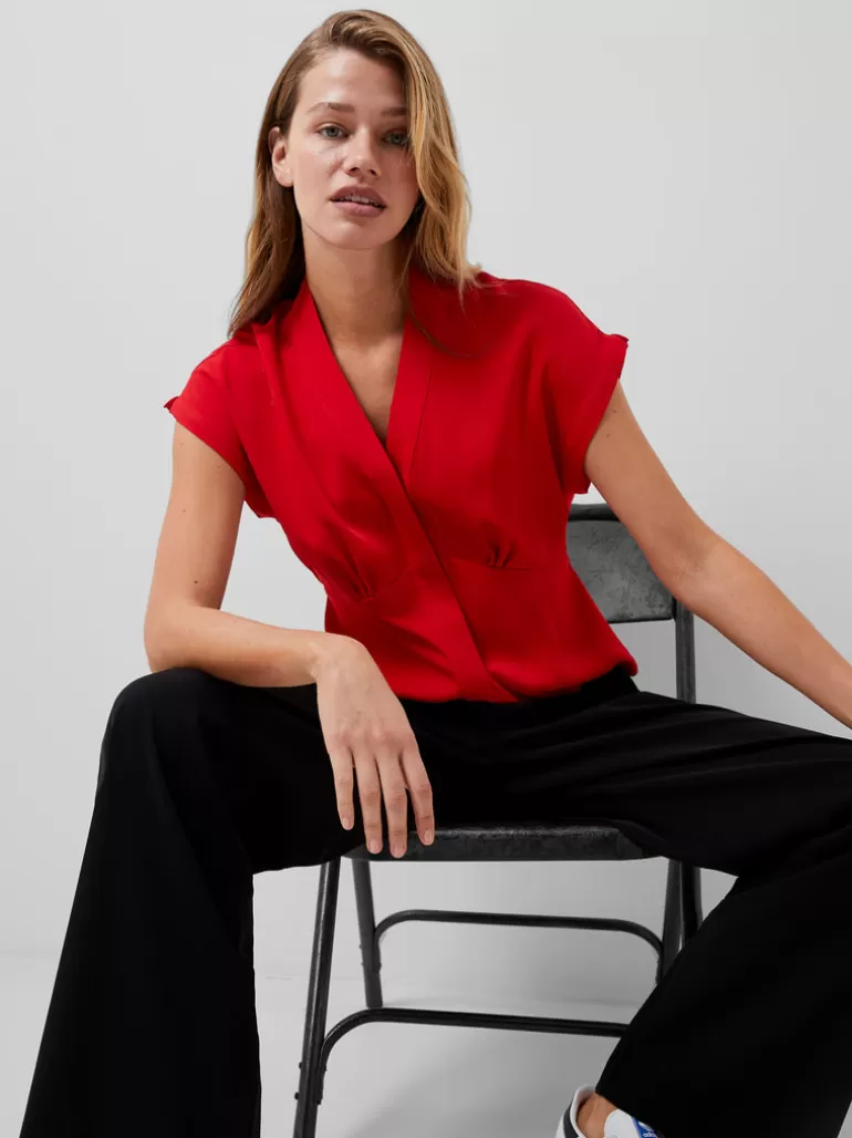 Carmen Recycled Crepe Blouse<FRENCH CONNECTION Flash Sale