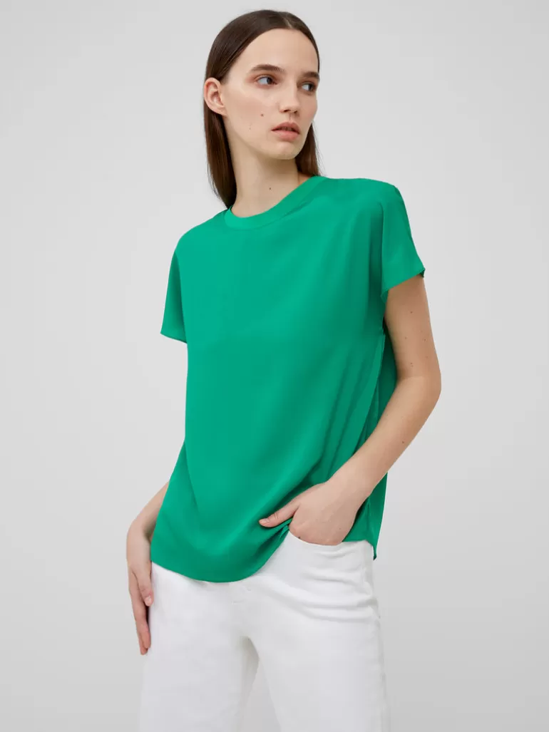 Crepe Light Crew Neck Top<FRENCH CONNECTION Clearance