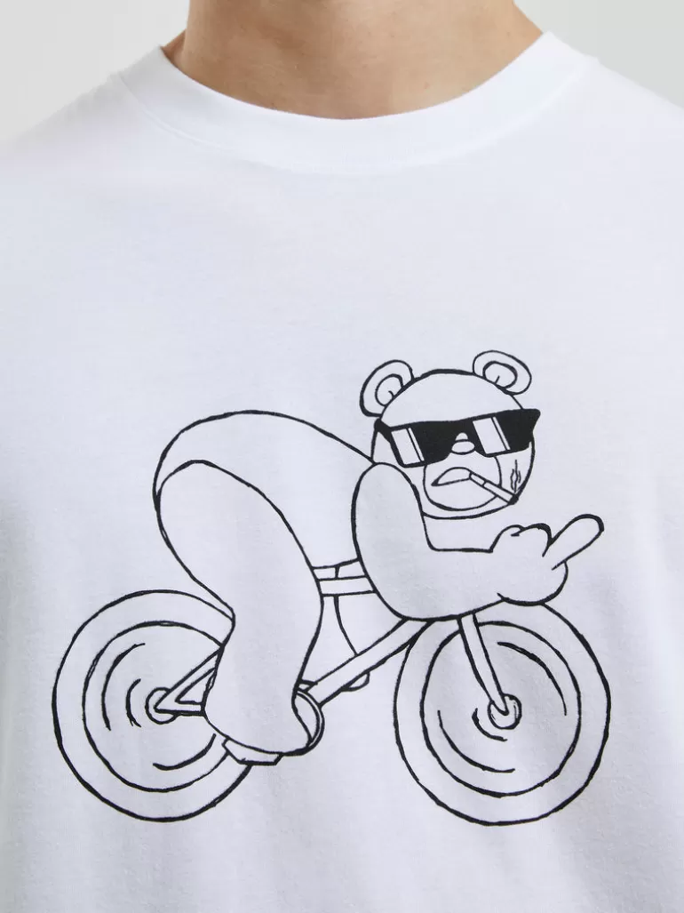 Cycling Rude Bear Organic T-Shirt<FRENCH CONNECTION Outlet