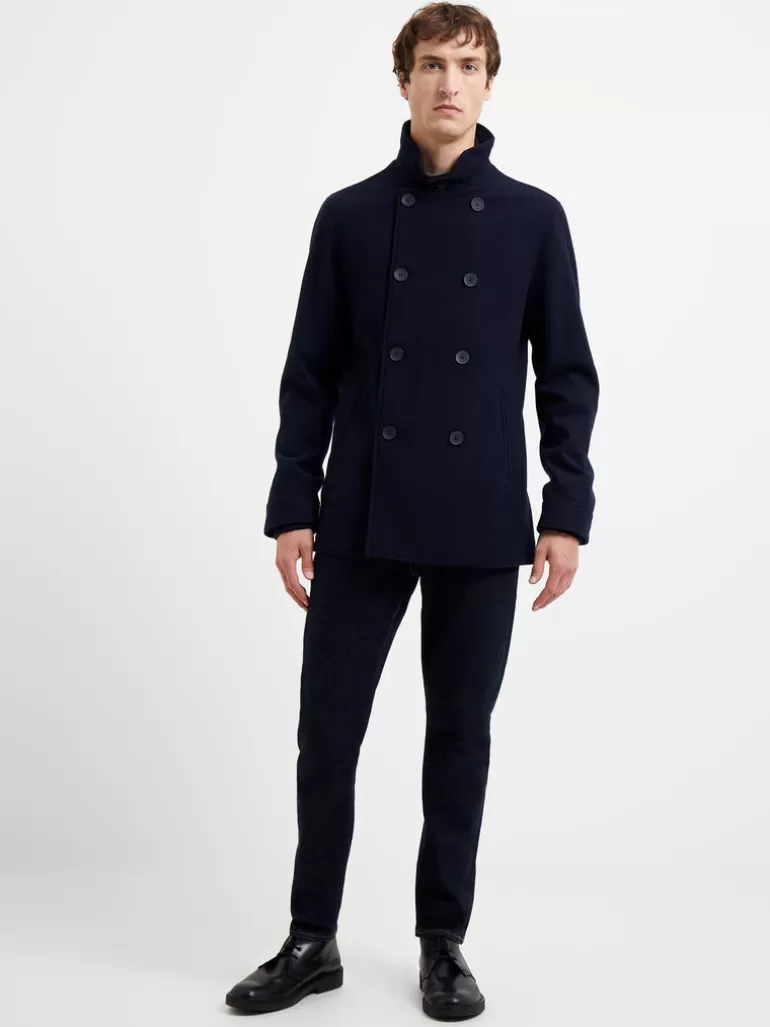 Double Breasted Funnel Neck Coat<FRENCH CONNECTION Clearance