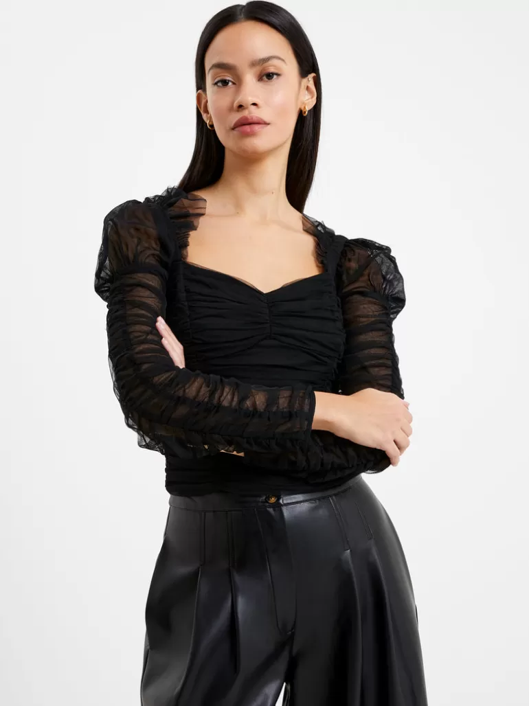 Edrea Tulle Cropped Top<FRENCH CONNECTION Clearance