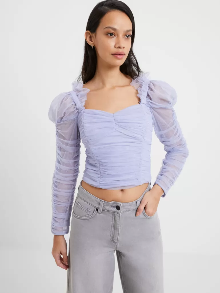 Edrea Tulle Cropped Top<FRENCH CONNECTION Cheap