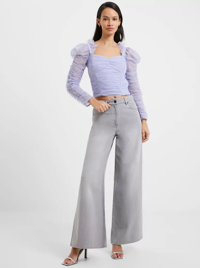 Edrea Tulle Cropped Top<FRENCH CONNECTION Cheap