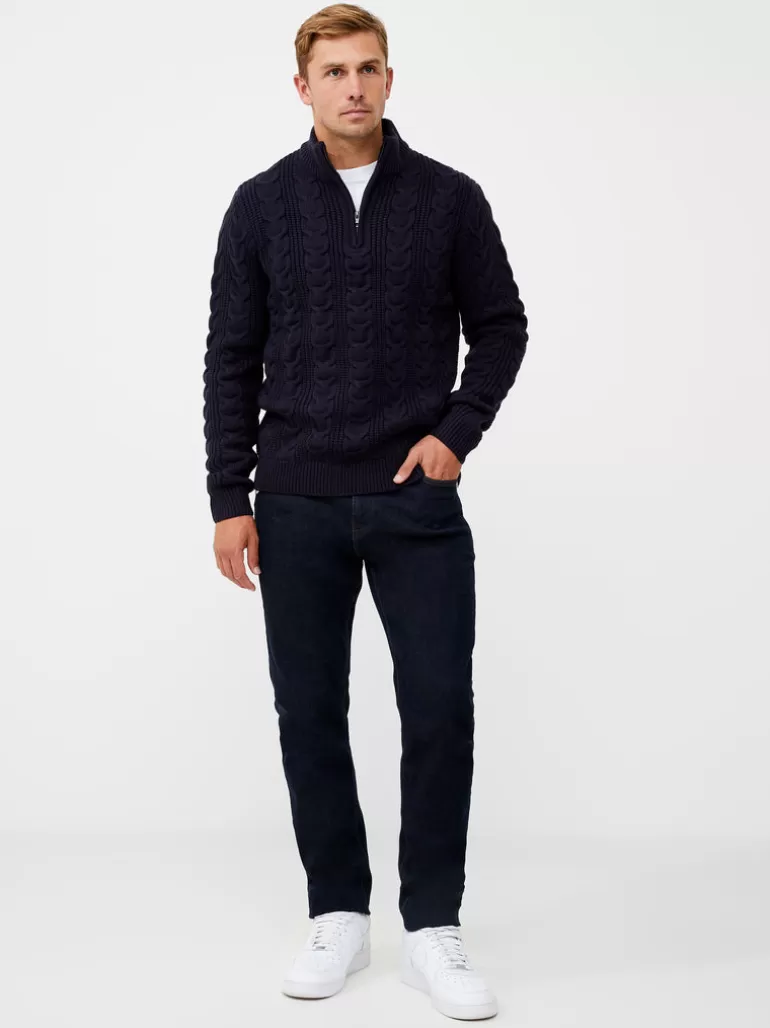 Half Zip Funnel Neck Cable Knit Jumper<FRENCH CONNECTION Cheap