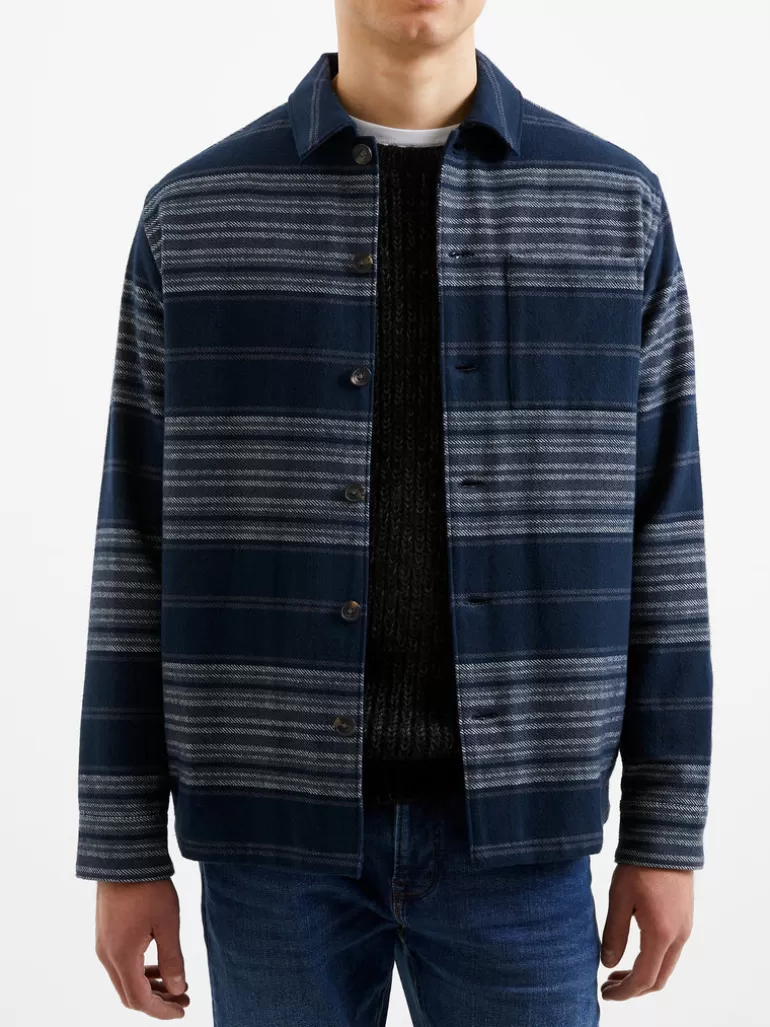 Heavy Twill Stripe Overshirt<FRENCH CONNECTION Discount