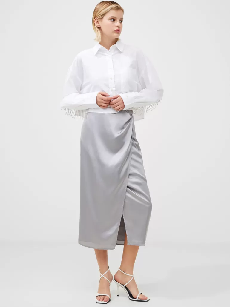 Inu Satin Wrap Midi Skirt<FRENCH CONNECTION Shop