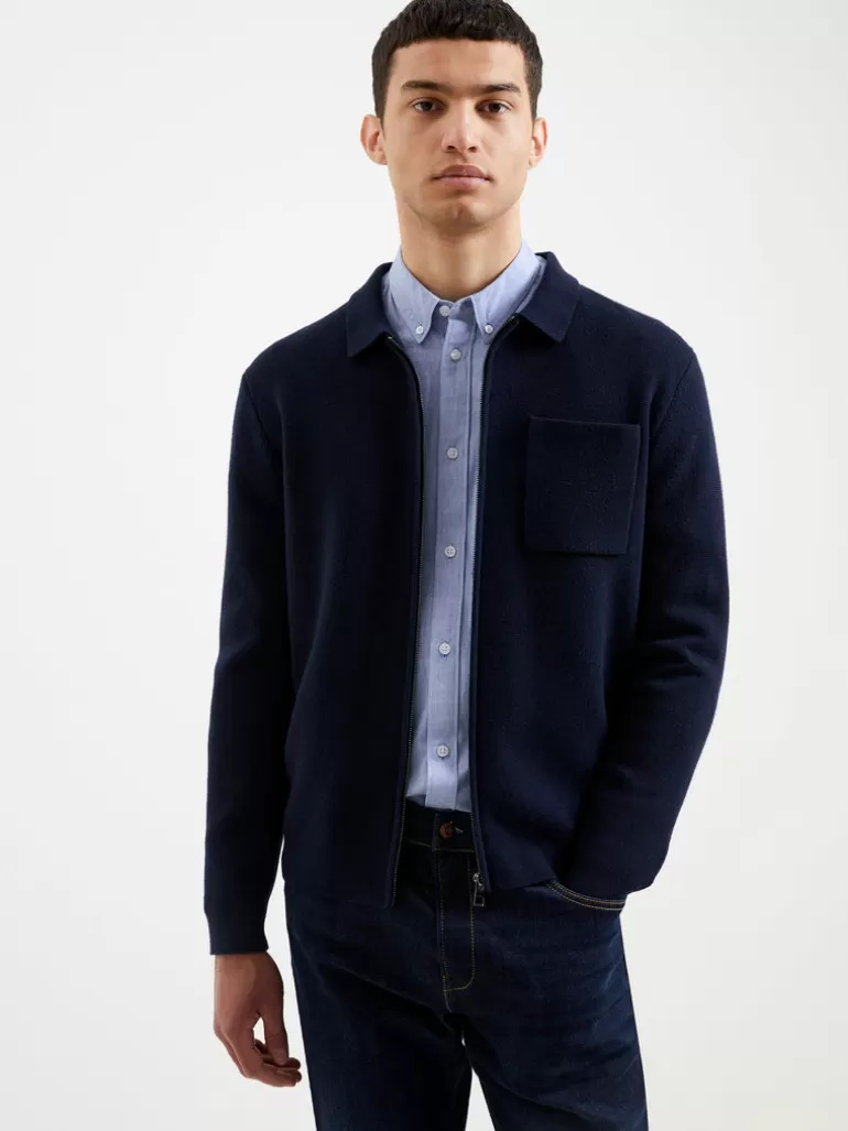 Milano Knitted Zip Through Shirt<FRENCH CONNECTION New