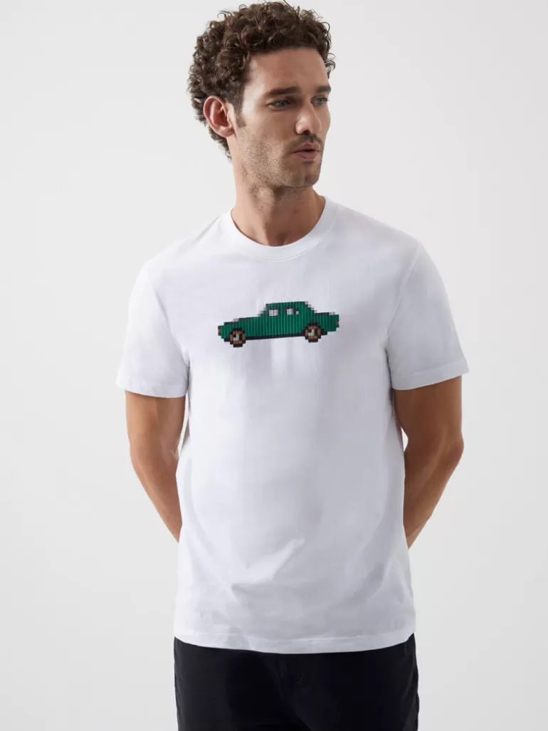 Pixel Car T-Shirt<FRENCH CONNECTION Cheap