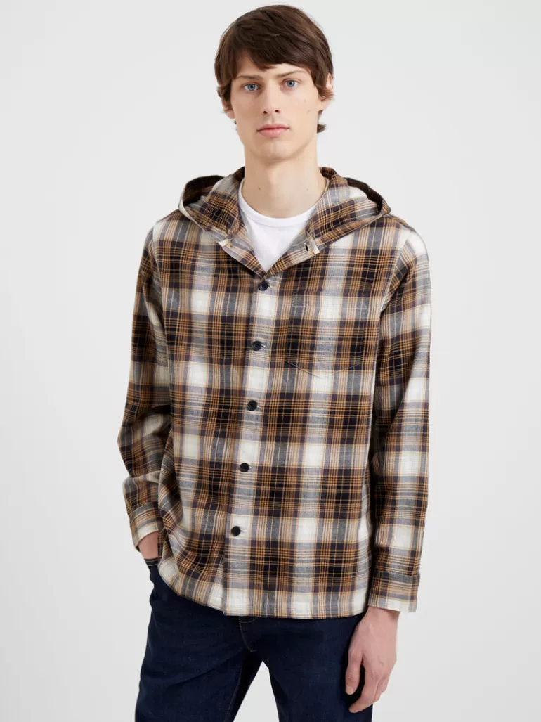 Relaxed Hooded Check Shirt<FRENCH CONNECTION Fashion