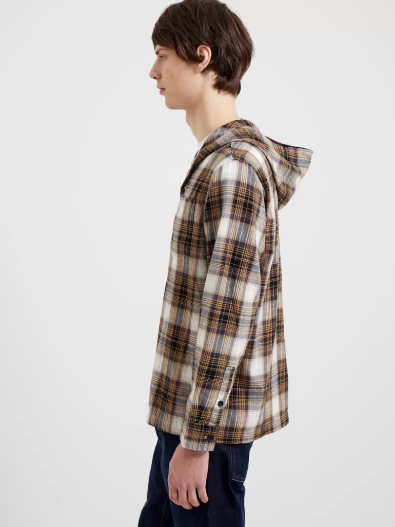 Relaxed Hooded Check Shirt<FRENCH CONNECTION Fashion