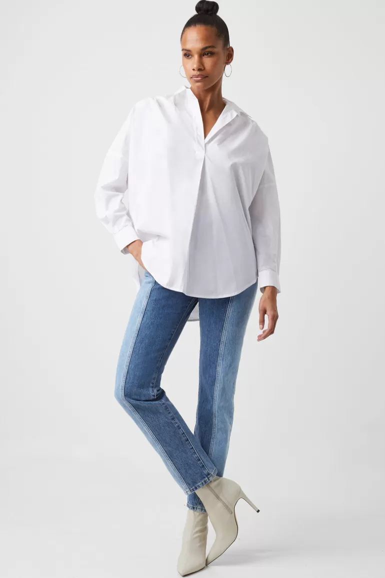 Rhodes Poplin Popover Shirt<FRENCH CONNECTION Cheap