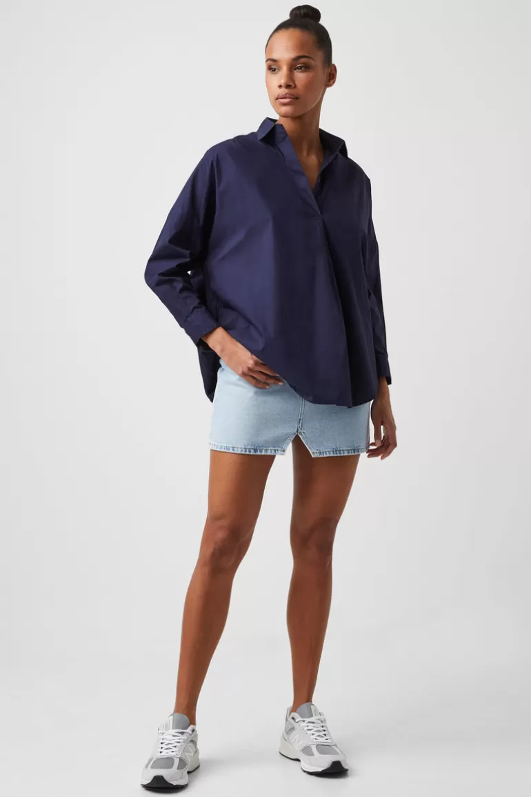 Rhodes Poplin Popover Shirt<FRENCH CONNECTION Clearance