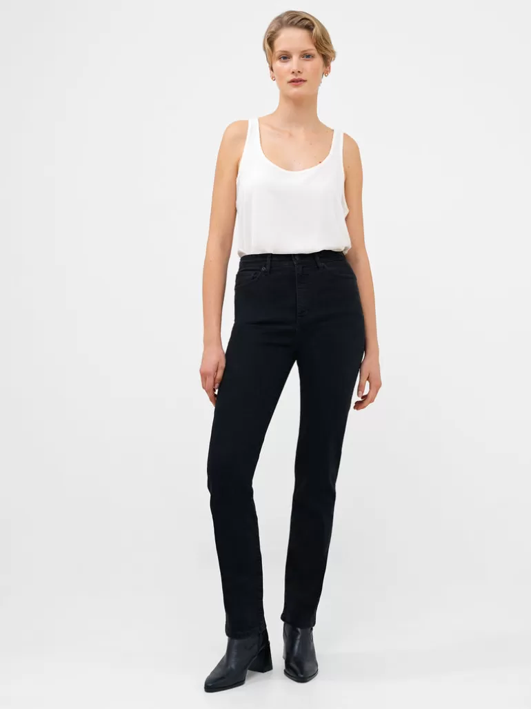 Stretch Denim Cigarette Fit High Waisted Jeans<FRENCH CONNECTION Cheap