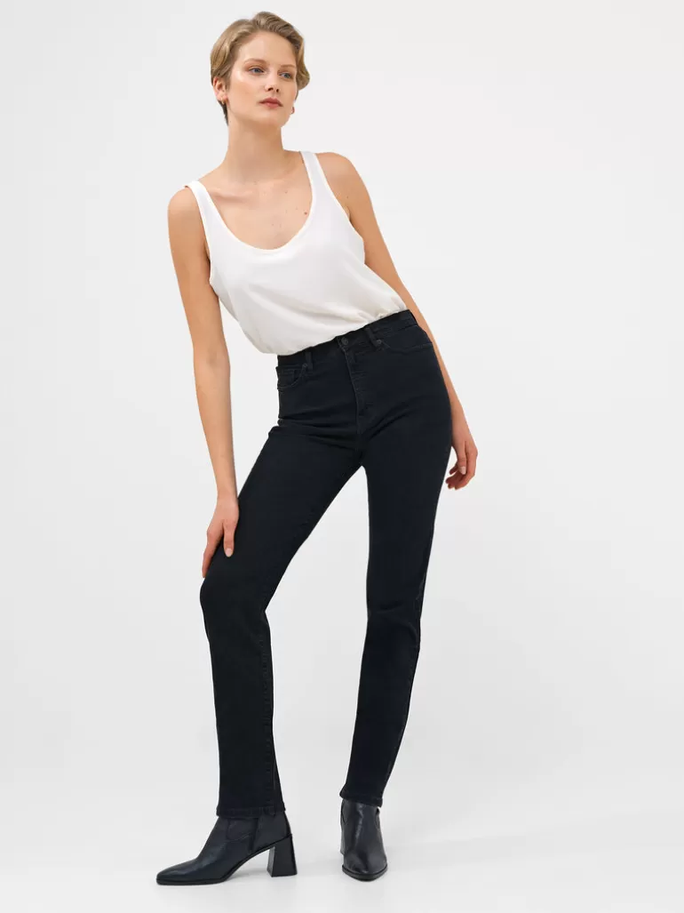 Stretch Denim Cigarette Fit High Waisted Jeans<FRENCH CONNECTION Cheap