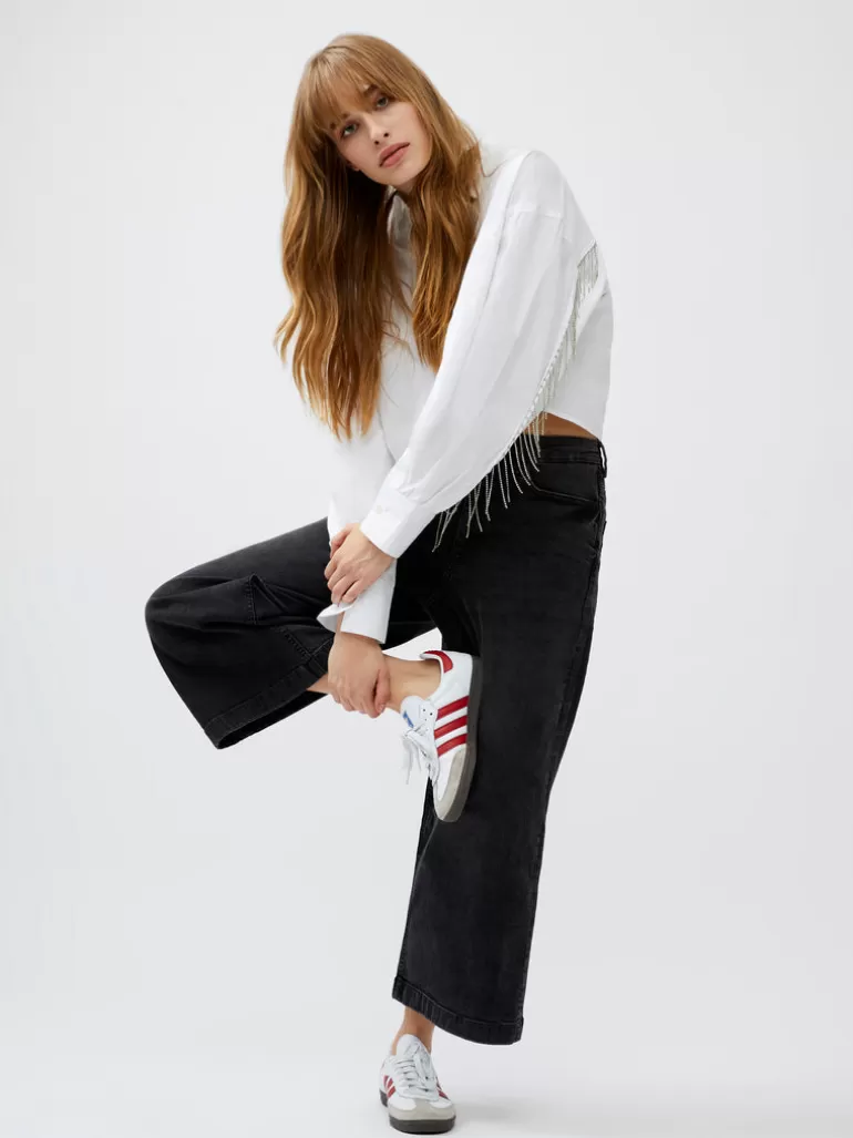 Stretch Denim Wide Leg Culottes<FRENCH CONNECTION Store