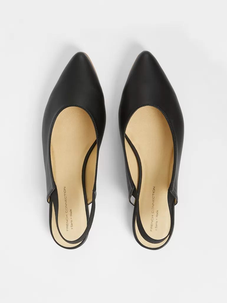 S+W x Meriola Pointed Toe Slingback Ballerina Pumps<FRENCH CONNECTION Shop