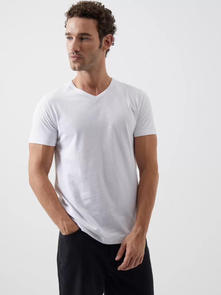 V-Neck Logo T-Shirt<FRENCH CONNECTION Online