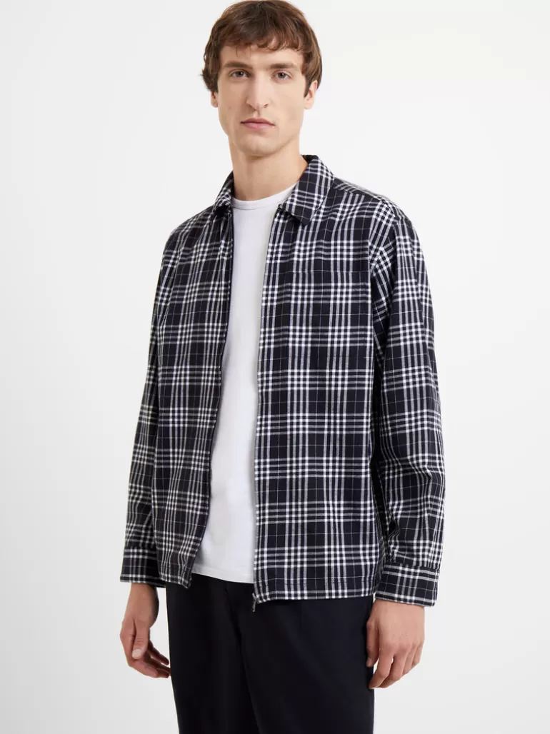 Zip Through Relaxed Pendine Check Shirt<FRENCH CONNECTION Online